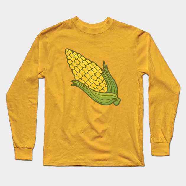 Corn on the Cob Long Sleeve T-Shirt by deancoledesign